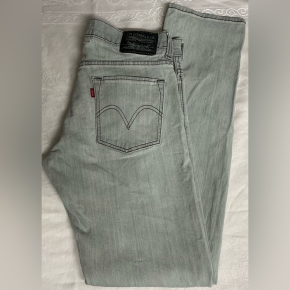 LEVI’S MEN’S THE ORIGINAL JEANS SKINNY 511 Gray Slim Jeans Textured Denim - Picture 12 of 13